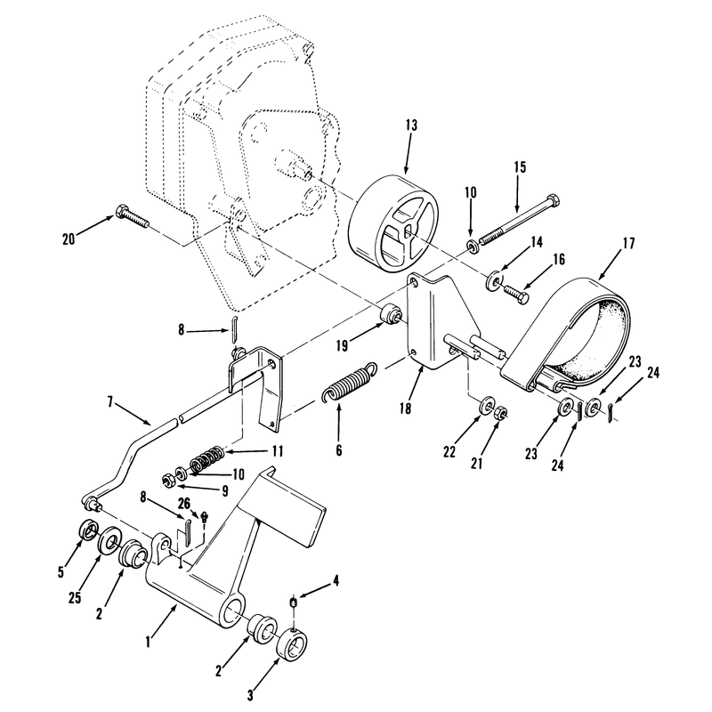 Clutch, Brake And Speed Control Linkage 312-H & 416-H