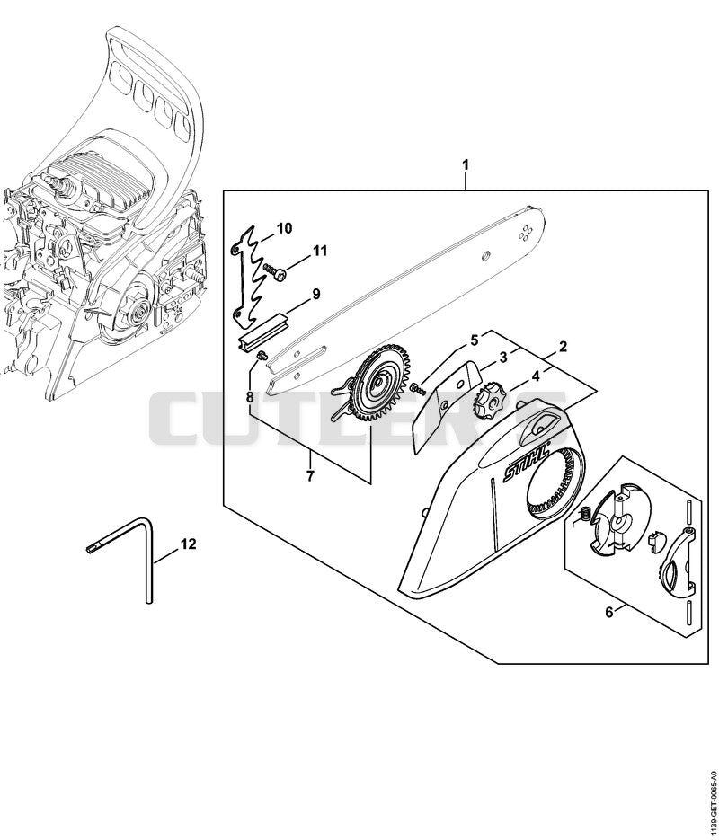 Quick chain tensioner MS 181 C