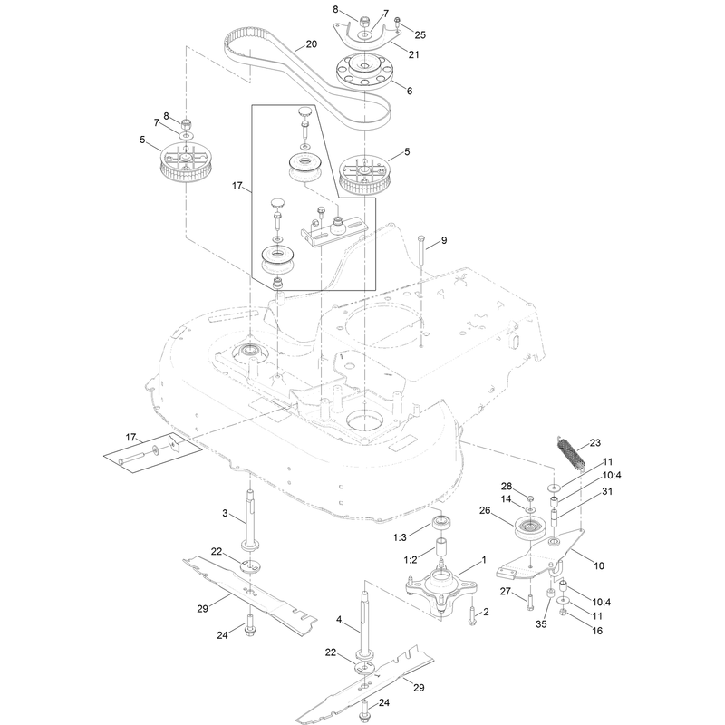 Spindle and Blade Assembly