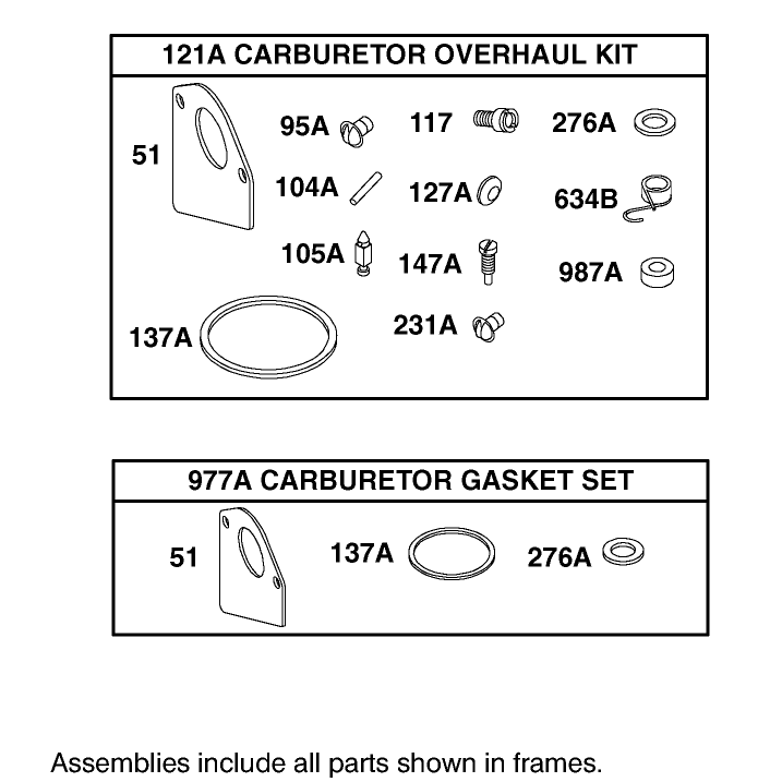 Gasket Assembly Continued Engine Briggs and Stratton Model 28B702-1041-E1