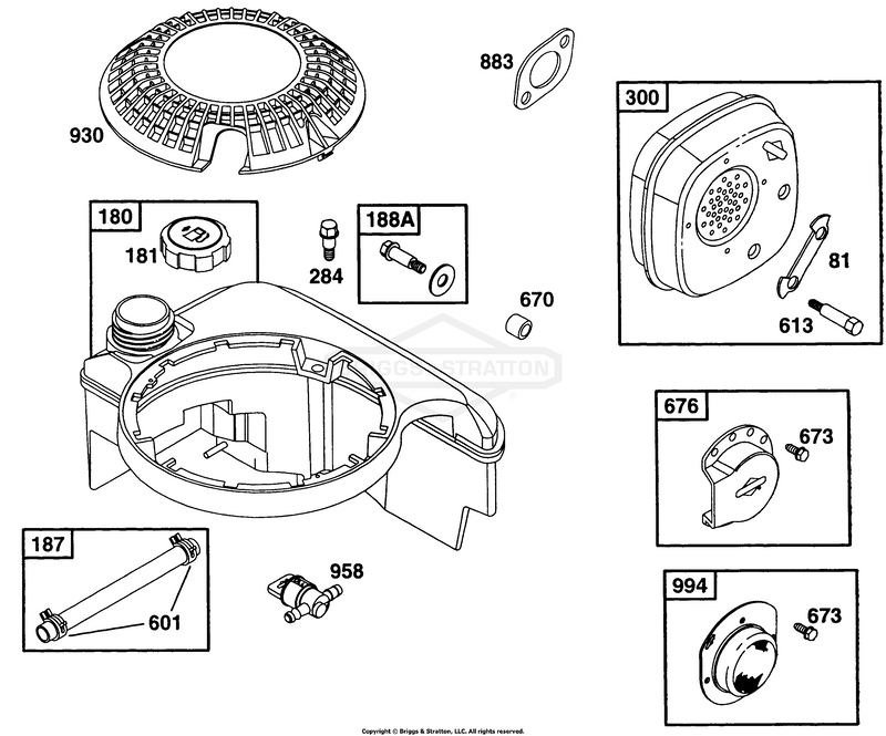 Fuel Tank, Muffler Grp