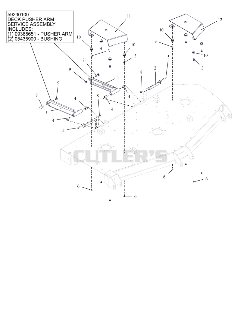 Deck Stabilizer Arms and Belt Guards - 72"