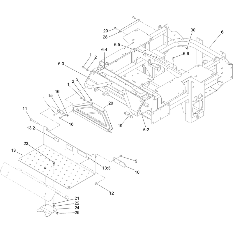 Traction Frame and Floor Pan Assembly