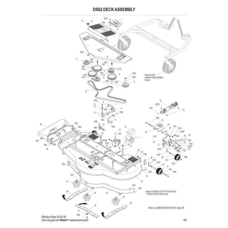 DS62 DECK ASSEMBLY