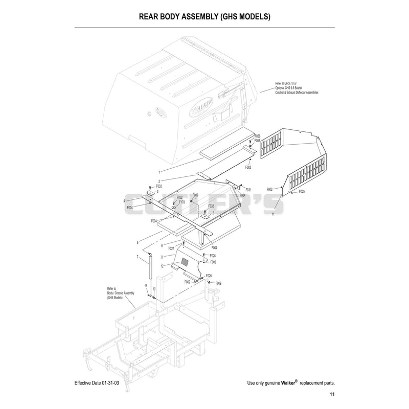 Rear Body Assembly GHS Models
