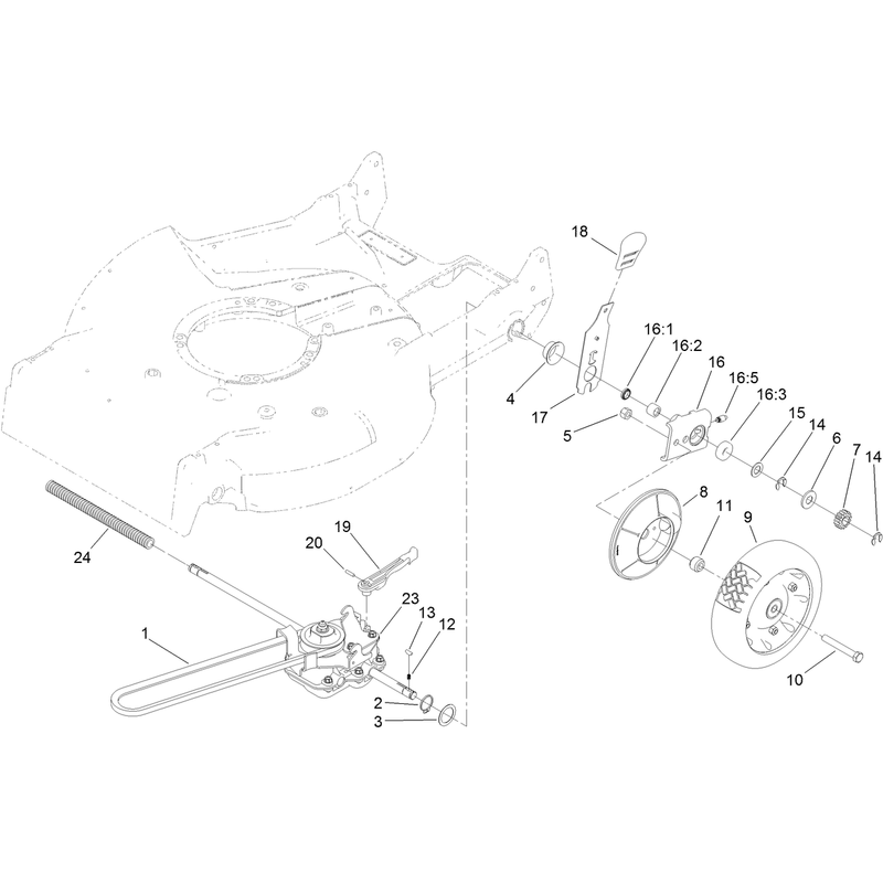 Rear Drive and Wheel Assembly
