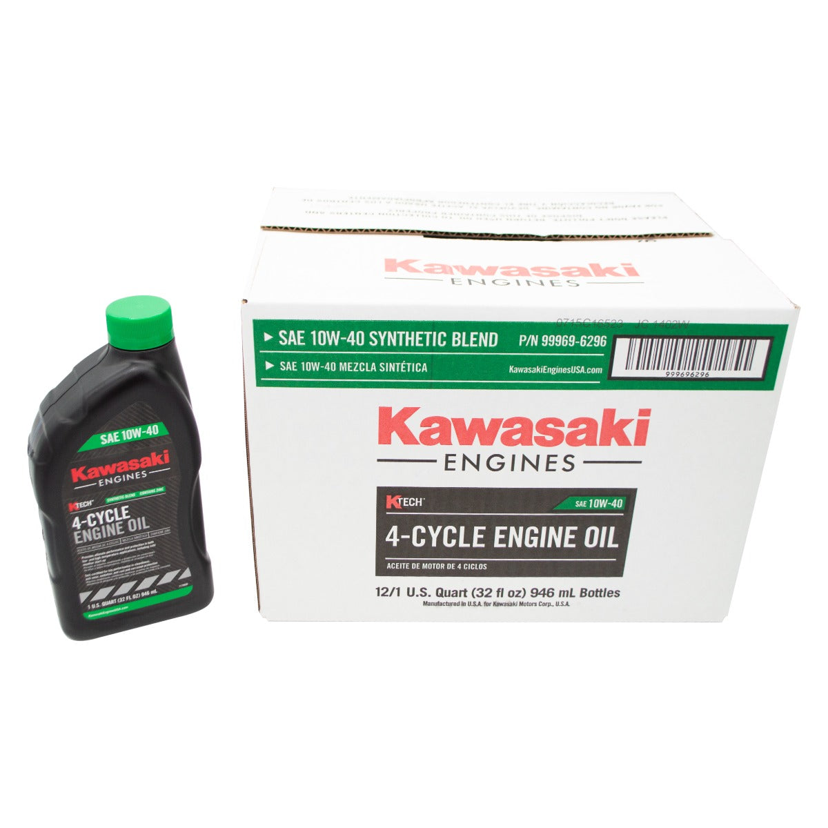 kawasaki Kawasaki 99969-6296 Quart of K-Tech SAE 10W-40 Engine Oil