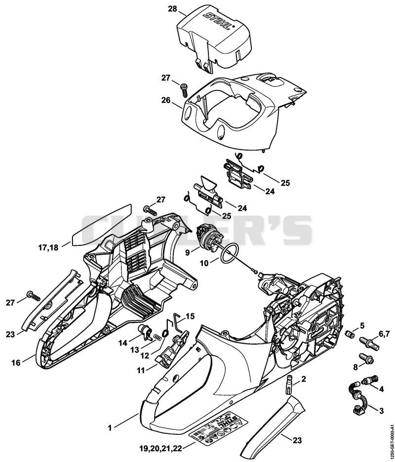 Handle housing, Shroud