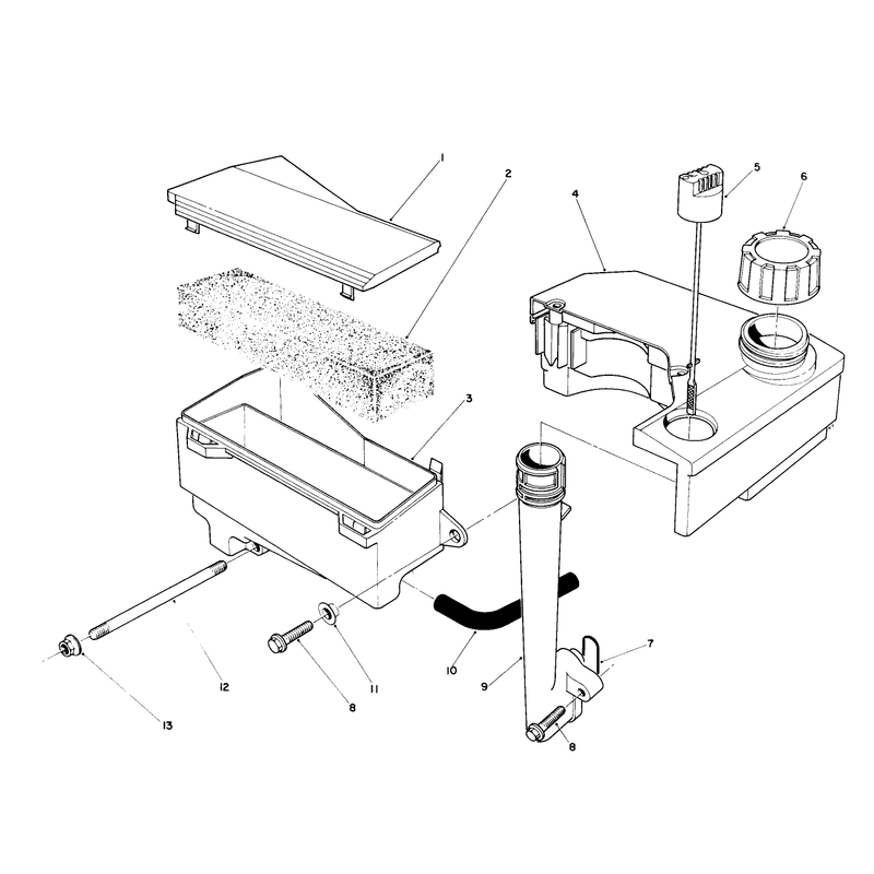 Air Cleaner and Fuel Tank Assembly Model No Vml0-5
