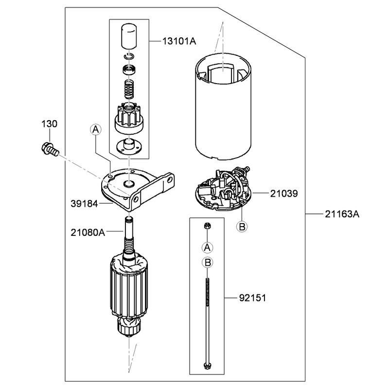 Starter Assembly Kawasaki FH680V-GS13
