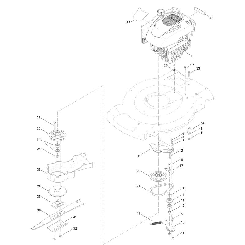 Engine and Blade Assembly