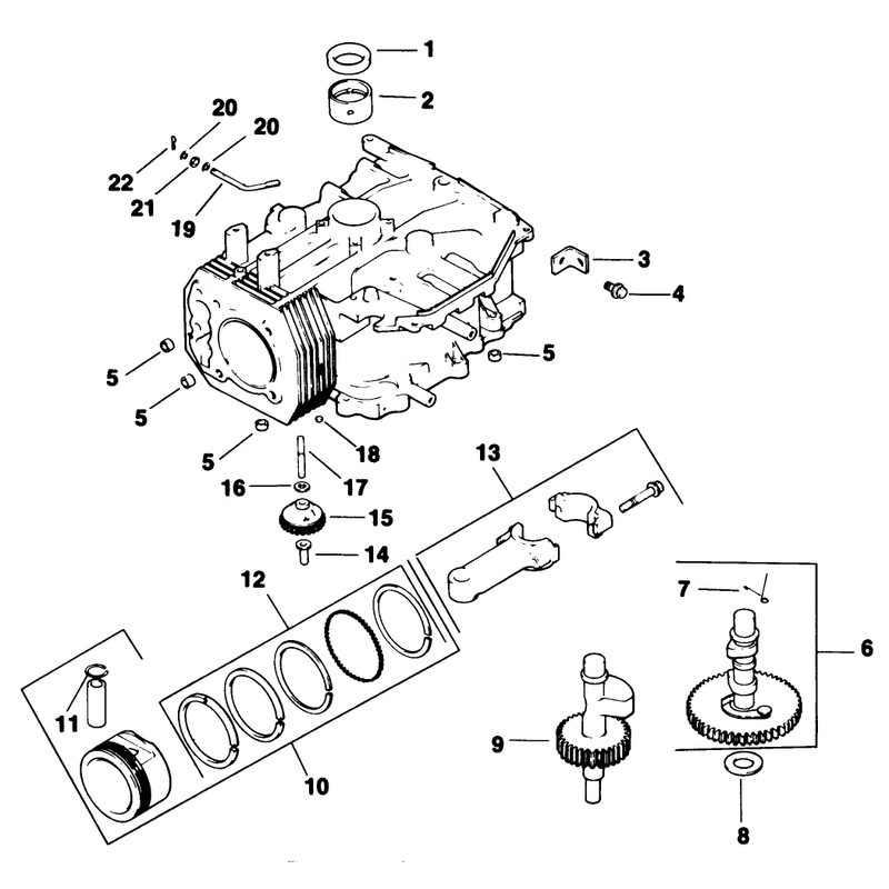 Crankcase Engine Kohler Model No Cv14t-1412