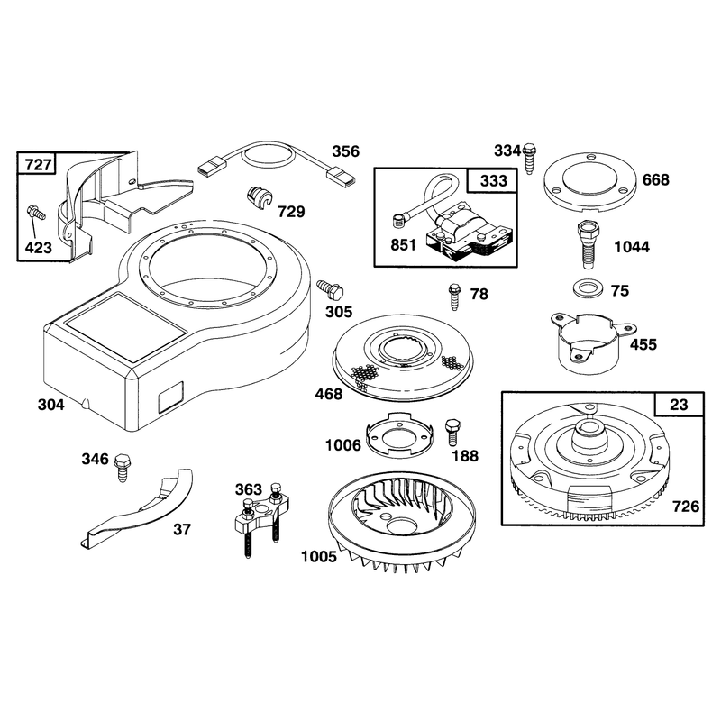 Engine Briggs and Stratton Model 283707-0156-01