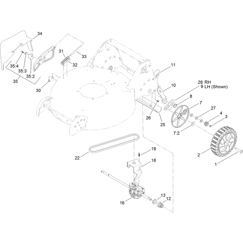 Rear Axle and Transmission Assembly