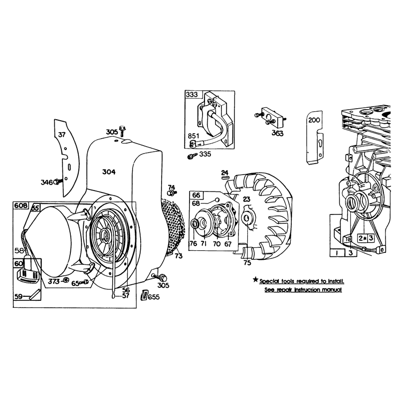 Engine Briggs and Stratton Model No 130202-1640-01 Continued