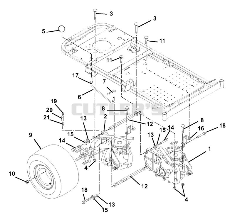 Transaxle, Dump Valves And Rear Wheels