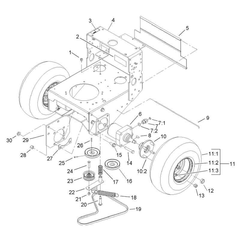 Wheel Motor Pump Idler and Belt Assembly
