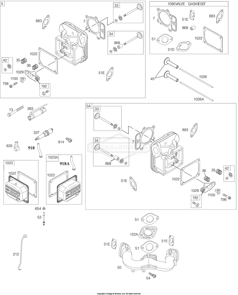Cylinder Head, Gasket Set - Valve, Intake Manifold, Valves