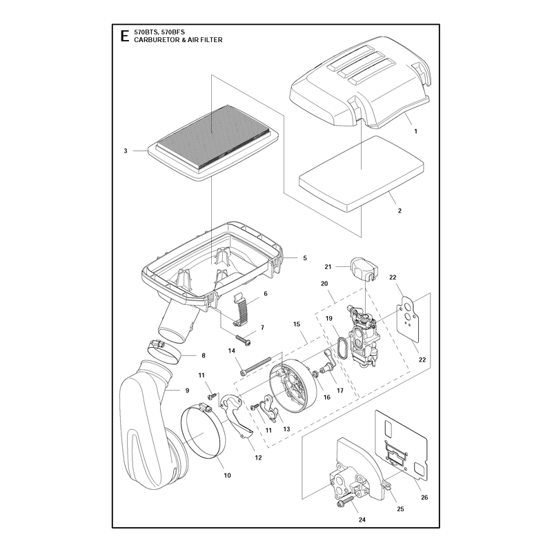 CARBURETOR AND AIR FILTER