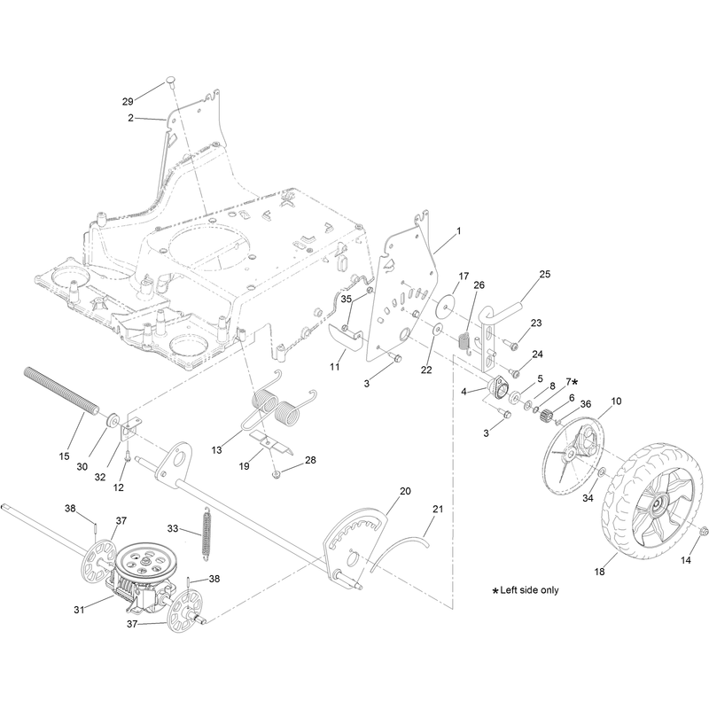 Traction and Height of Cut Assembly