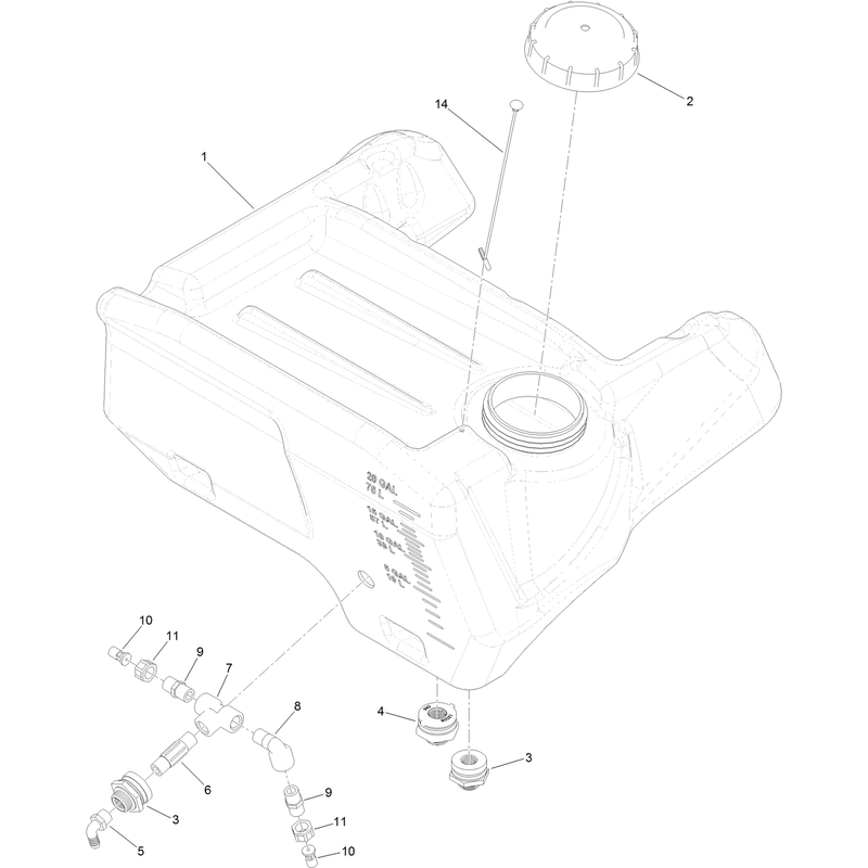 Sprayer Tank Assembly No. 126-0286