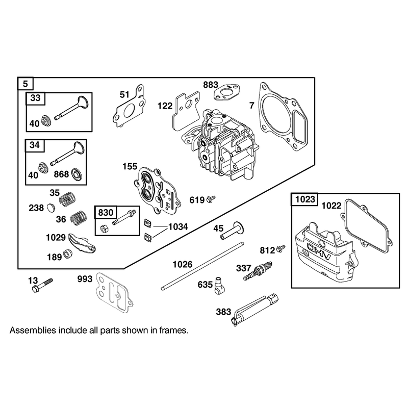 Cylinder Head Assembly Engine GTS 200 Only on 20789