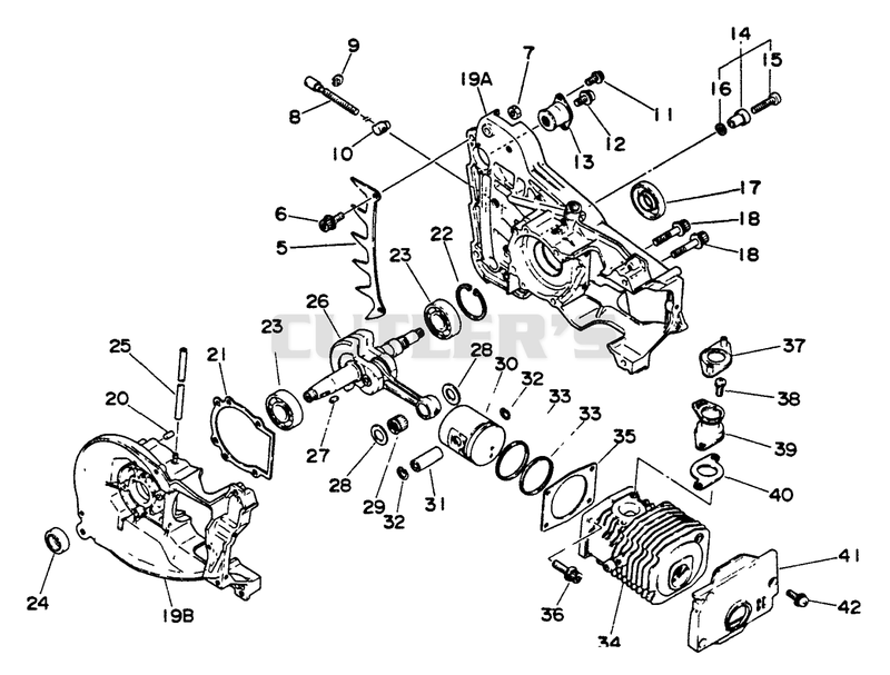 Engine, Crankcase, Intake