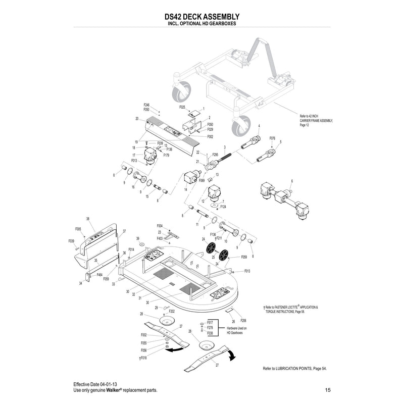 DS42 DECK ASSEMBLY