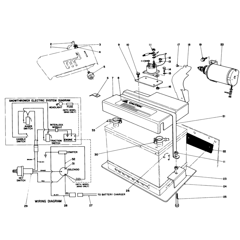 12 Volt Starting Motor Kit 42-3370 (optional)
