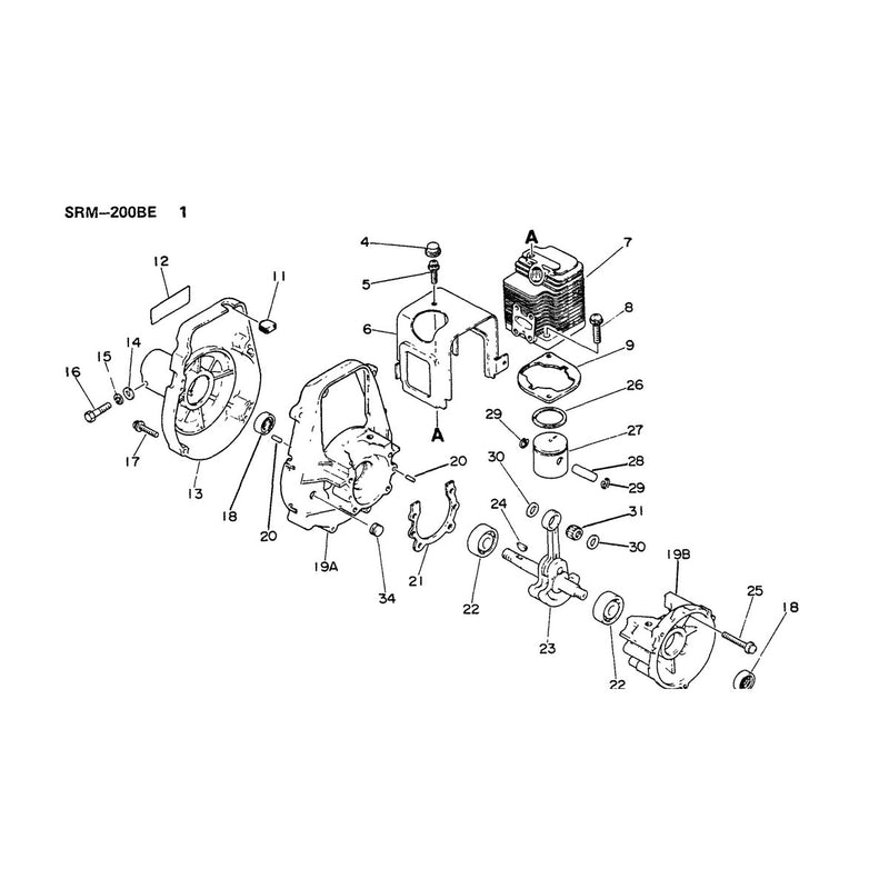 Crankcase Cylinder and Piston