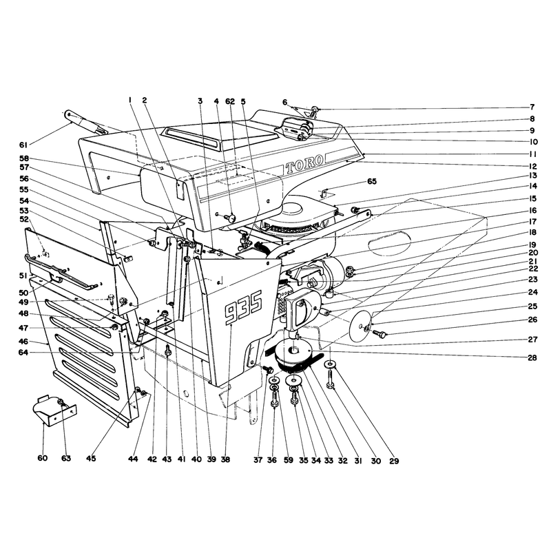 935 And 935e Hood And Engine Assembly