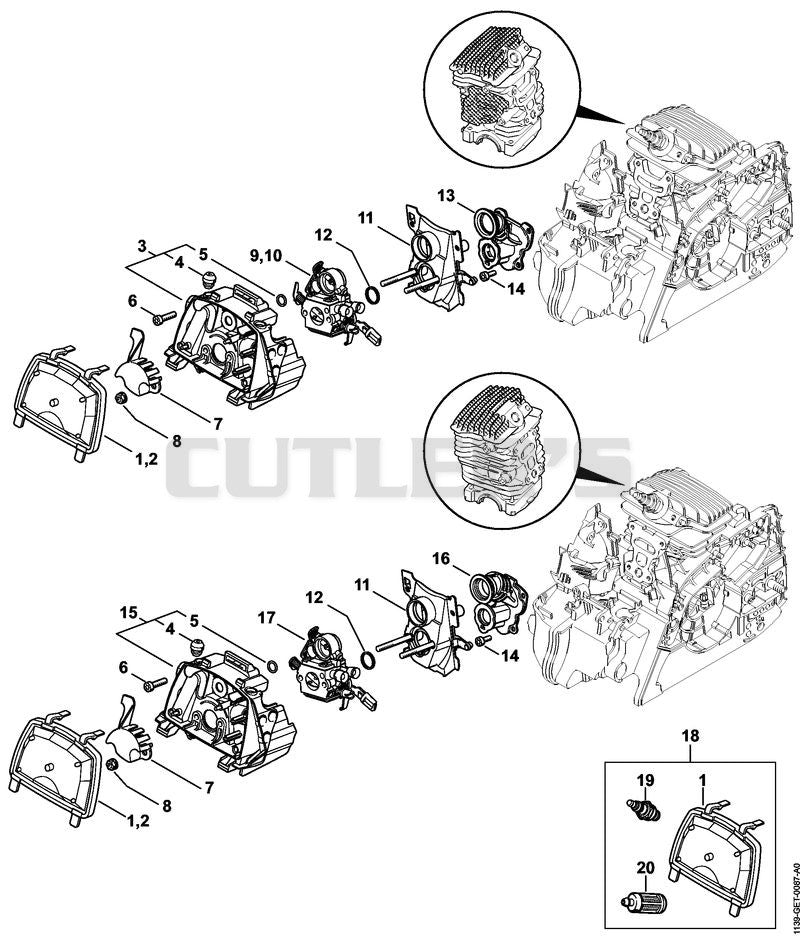 Air filter, Manifold MS 181