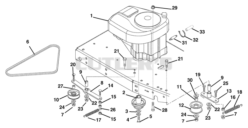 Engine, Belts And Idlers