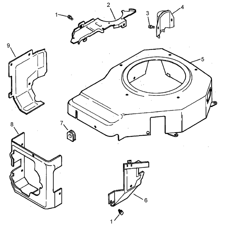 Blower Housing and Baffle Assembly Kohler CV15T-41629