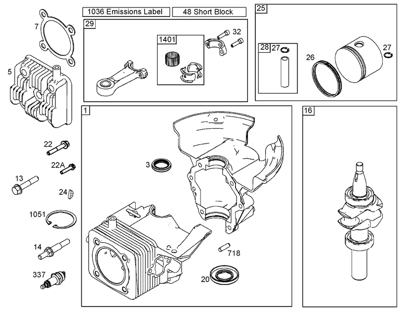 Cylinder Piston And Connecting Rod Assemblies Briggs And Stratton 084232 0121 E1