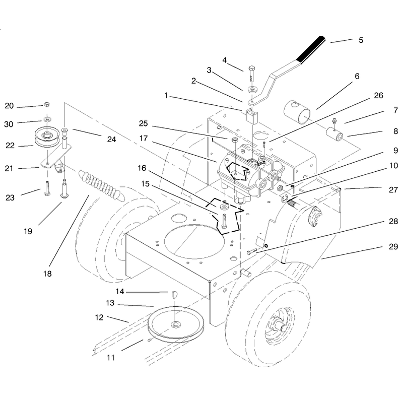 Transmission Idler Drive Pulleys and Drive Belt