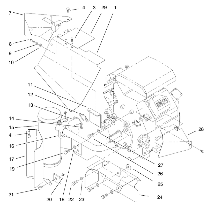 Heat Shields and Exhaust