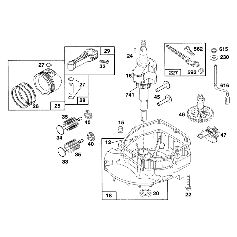 Engine Briggs and Stratton Model 124707-3185-01