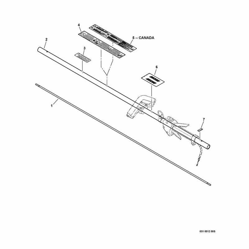 Main Pipe Assembly, Solid Driveshaft