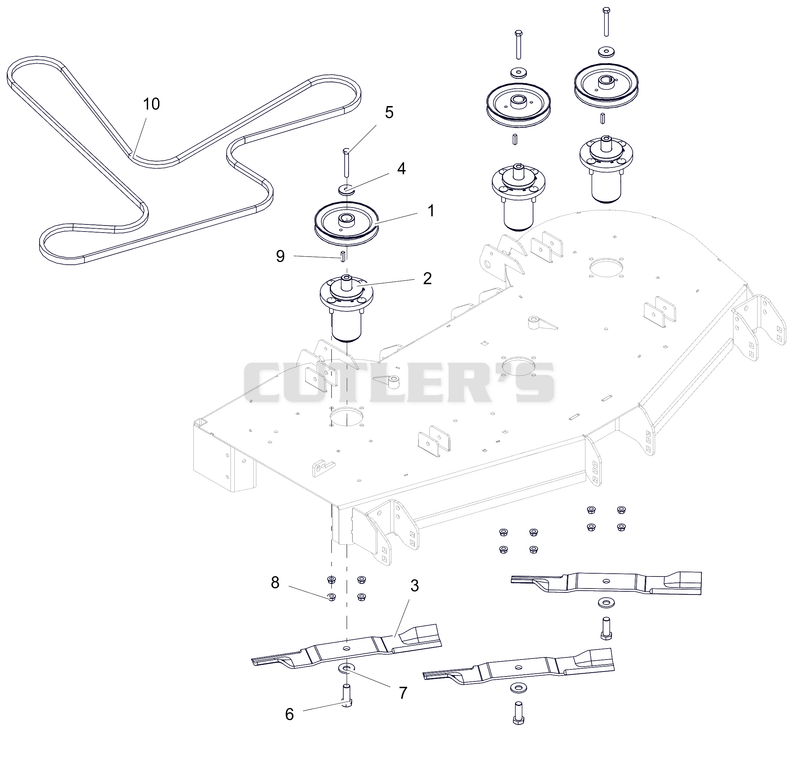 Belt, Blades, and Spindles - 52"