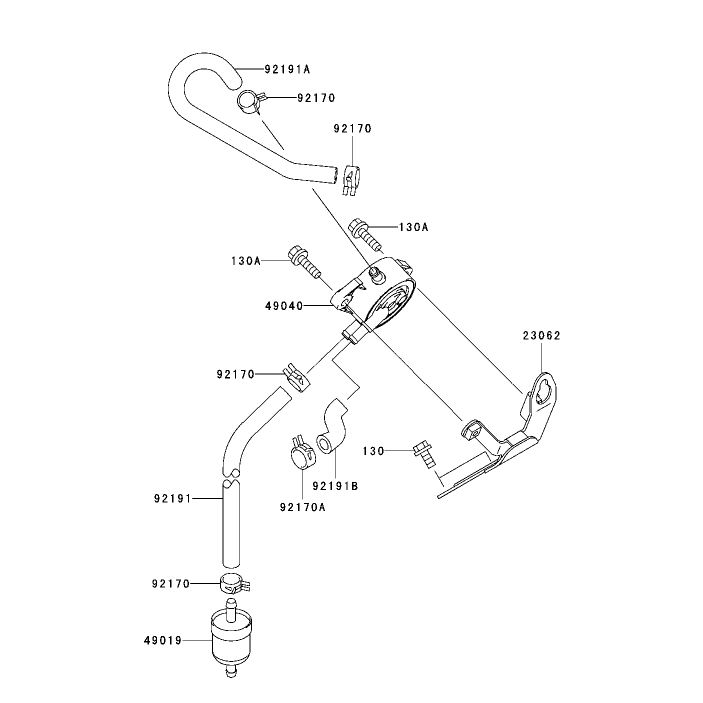 Fuel TankFuel Valve Assembly Kawasaki FH721D-AS05