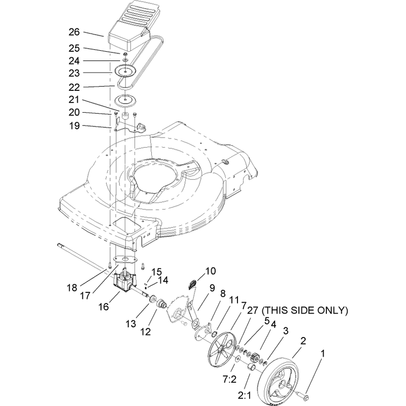 Front Axle and Transmission Assembly