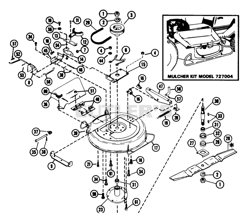 Mower 28" (Up To S/N 000501)