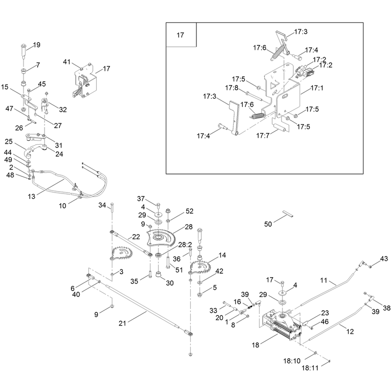 Steering Gear and Cable Assembly