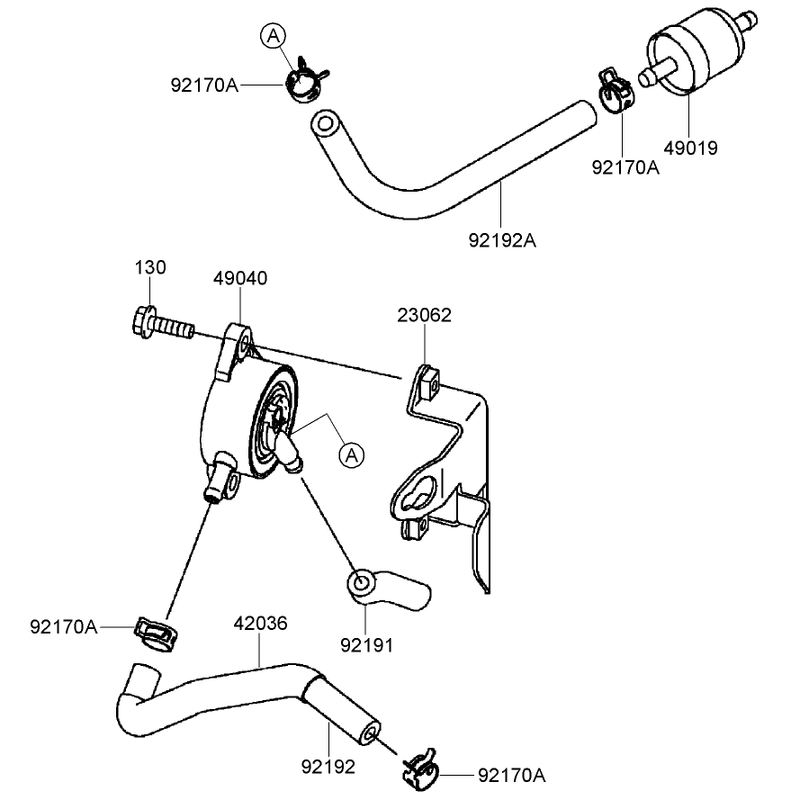 Fuel Tank and Valve Assembly  Kawasaki FH541V-DS23