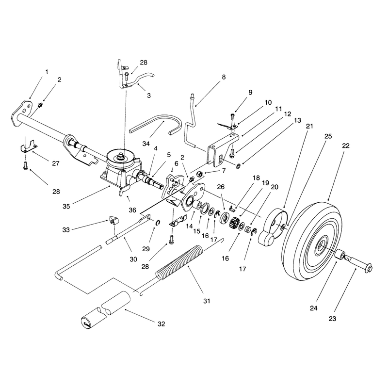 S P Rear Axle Assembly