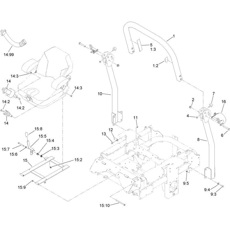 Roll Over Protection System Assembly No 110-0877