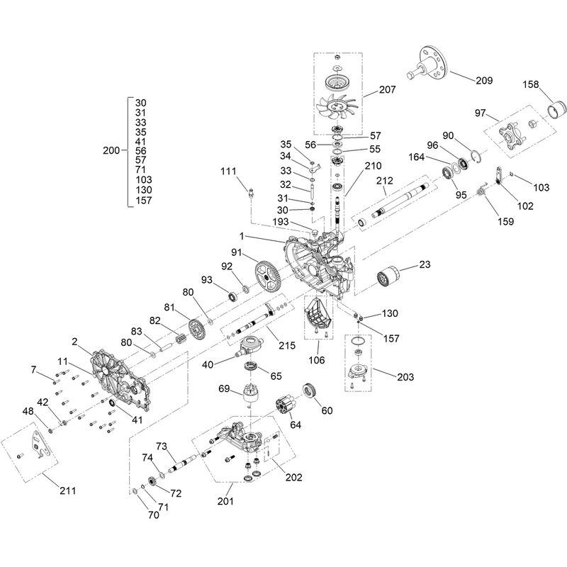 RH Transmission Assembly No 147-0361