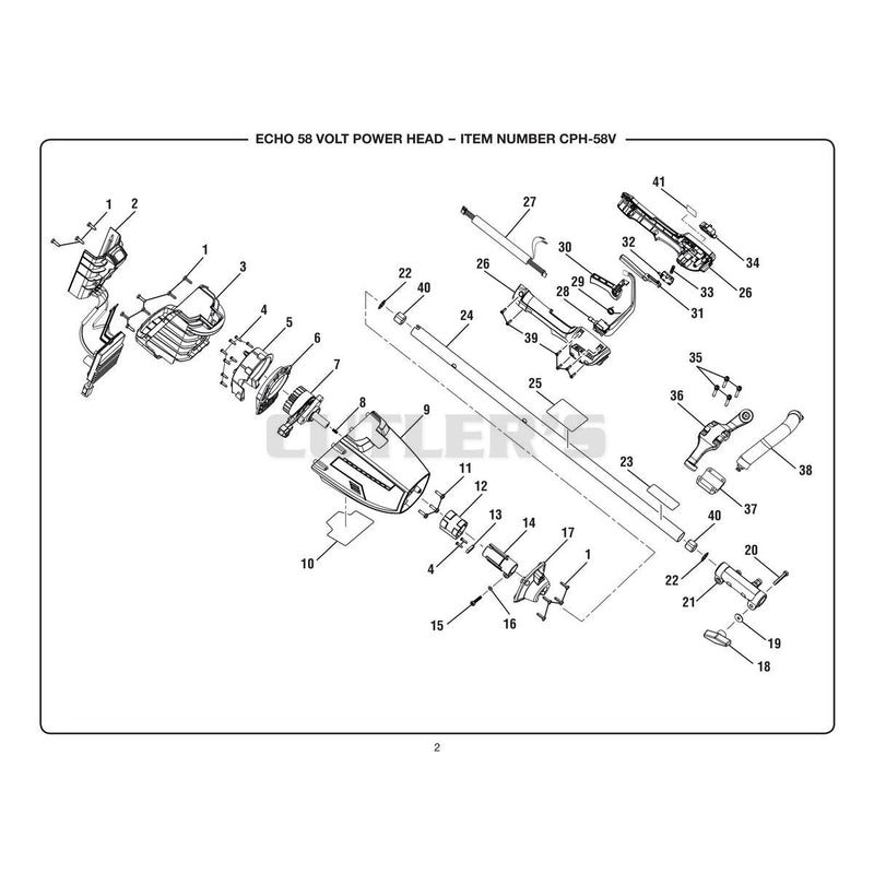 58V Cordless Power Head Assembly
