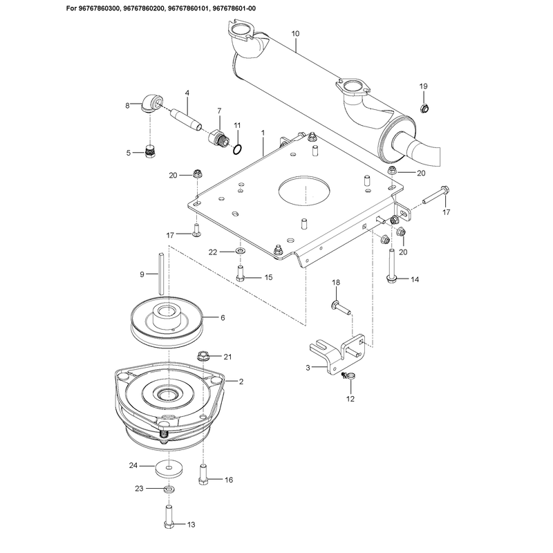 ENGINE MOUNTING, GUARDS & MUFFLER